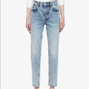 Anine Bing Betty Straight Leg Jeans Size 25 Light Blue